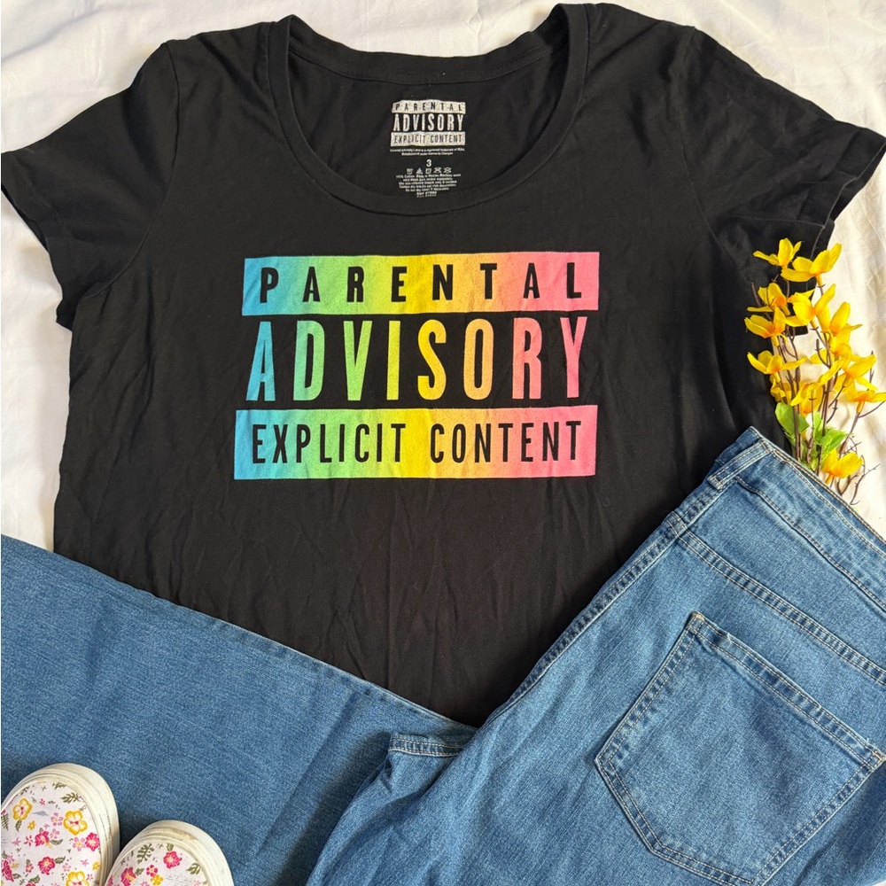 Parental Advisory Black Rainbow Tee